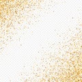 Golden Dust Effect Transparent Background. Rich