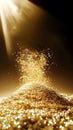 Golden dust sparkling in the sunlight Royalty Free Stock Photo