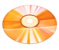 Golden DVD CD Compact Disc Royalty Free Stock Photo