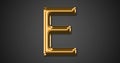 Golden alphabetical font E illustration