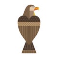 Golden Eagle Bird Geometric Icon in Flat Royalty Free Stock Photo