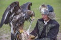 Golden eagle eating, Kyrgyzstan