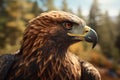 Golden Eagle on Black Background. Royalty Free Stock Photo