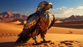Golden Eagle Standing in Desert Landscape Royalty Free Stock Photo