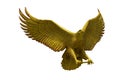 Golden eagle statue with big expanded wings Royalty Free Stock Photo
