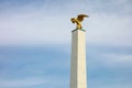 Golden eagle on the top of mast in front of Schonbrunn castle in Vienna, Austria at sunny day Royalty Free Stock Photo