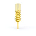 Golden Ears of wheat icon 3d illustration Royalty Free Stock Photo
