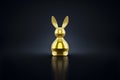 Golden easter bunny figure