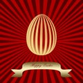 Golden Easter egg Royalty Free Stock Photo