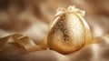 A Golden Easter Egg With Delicate Floral Design Royalty Free Stock Photo