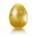 Golden easter egg with floral ornament