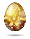 Golden easter egg isolated Royalty Free Stock Photo