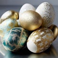 Golden Easter eggs