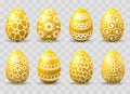 Golden easter eggs