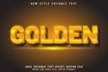 Golden editable text effect emboss luxury style Royalty Free Stock Photo