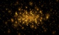 Golden effect glow, glare, explosion, glitter, sun glare, sparks and stars Royalty Free Stock Photo