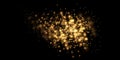 Golden effect glow, glare, explosion, glitter, sun glare, sparks and stars Royalty Free Stock Photo