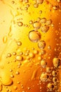 Golden Effervescence: Macro View of Bubbles in Liquid. Generative ai Royalty Free Stock Photo