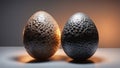 golden egg on black background A large dinosaur egg isolated on a white background Royalty Free Stock Photo