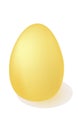 Egg. symbol of easter. feast of holy easter. egg for later design.golden egg. fairy egg