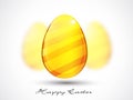Golden Egg for Happy Easter celebration. Royalty Free Stock Photo