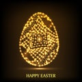 Golden egg for Happy Easter celebration. Royalty Free Stock Photo