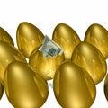 Golden Egg Hatching 2 Royalty Free Stock Photo