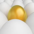 Golden Egg Means Odd One Out And Alone Royalty Free Stock Photo