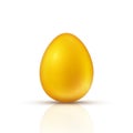 Golden egg. Realistic vector illustration isolated on white background. Royalty Free Stock Photo