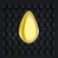 Golden eggs on a black background. Easter concept. 3d illustration Royalty Free Stock Photo