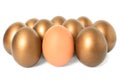 Golden eggs with different one Royalty Free Stock Photo