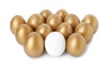 Golden eggs with different one Royalty Free Stock Photo