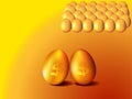 Golden eggs with dollar sign