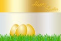 Golden eggs Easter card Royalty Free Stock Photo