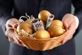 Golden eggs, pension savings, investments and retirement Royalty Free Stock Photo