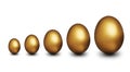 Golden eggs representing financial security Royalty Free Stock Photo