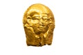 Golden Egyptian mask, isolated on white background Royalty Free Stock Photo