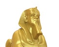 Golden Egyptian Sphinx Statue Isolated Royalty Free Stock Photo