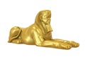 Golden Egyptian Sphinx Statue Isolated Royalty Free Stock Photo