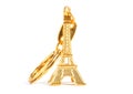 Golden Eiffel tower keychain