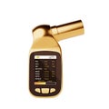 Golden Electronic Medical Pulmonary Spirometer for Measuring Lung Function and Capacity. 3d Rendering Royalty Free Stock Photo