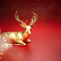 Golden Elegance, A Christmas Deer Delight