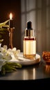 Golden Elegance: Hyperrealistic Skincare Serenity-AI generated