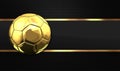 Golden elegance luxury fooball soccer ball 3d