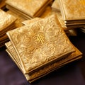 Golden Elegance: Monogrammed Pashminas