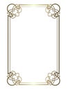 Golden elegant frame Royalty Free Stock Photo