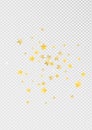 Golden Elegant Stars Vector Transparent Royalty Free Stock Photo