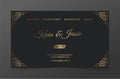 Golden elegant wedding landing page