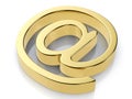 Golden email symbol