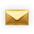 Golden envelope on white background Royalty Free Stock Photo